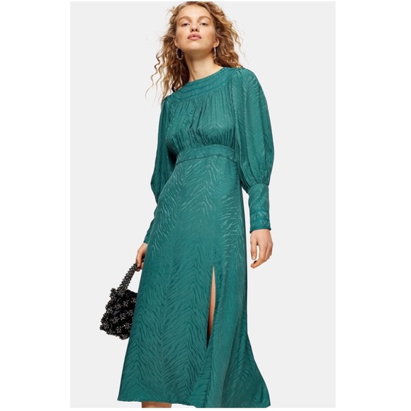 Topshop Jacquard Midi Dress Jacquard Midi Slip Dress Topshop Pink Midi  Dress TOPSHOP Premium